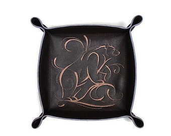 Collapsible Dice Rolling Tray, Bear Design dnd