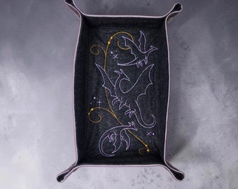 Würfelbrett „Dragon Flight“, für Tabletop-Rollenspiele, rechteckig