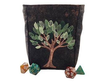 Tree dice bag, TTRPG, role playing, game bag