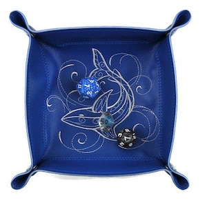 Collapsible Dice Rolling Tray, Shark Design