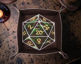 Plateau à dés Dragon D20, accessoire de jeu, TTRPG