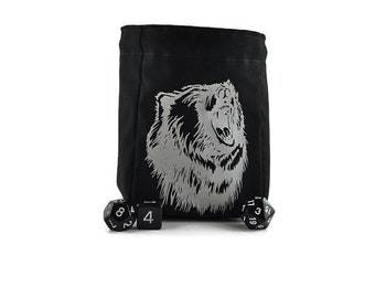 Raging Bear dice bag, tabletop gaming, TTRPG, board game accessory