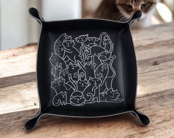 Dice Tray for the love of cats, pet parent, polyhedral dice,  dnd gift set, role playing games, cat lover tray, game accessory, RPGdnd