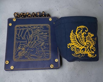 Griffon gift set, dice bag, tray and dice set