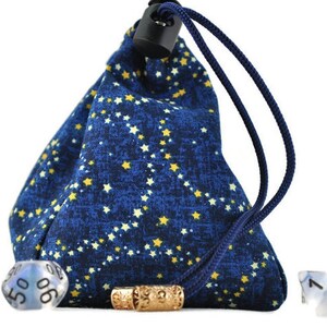 Swirl of stars dice bag, TTRPG image 2