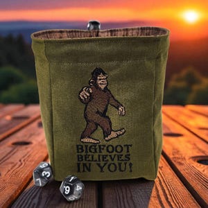 Bigfoot dice bag, RPG, board game accessory