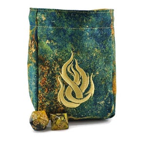 Devil Flame Dice Pouch, Dungeon Master Dice Bag, Gaming dice pouch