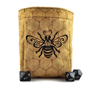 Bee dice bag, role playing games, board game accessories