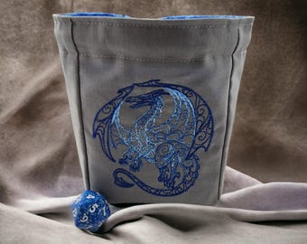 Bolsa para dados Blue Dragon, bolsa para dados de juegos de rol, accesorio para juegos de mesa