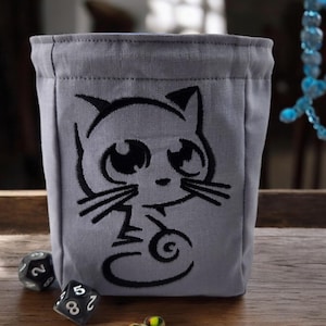 Großäugige Katzen-Würfelbeutel, Spielzubehör, TTPRG