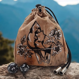 Coppia di buste per dadi Cardinals, busta per dadi extra large, raccoglitore di dadi, busta per dadi DND, busta portaoggetti, custodia per giochi di ruolo