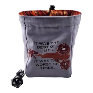 dnd Bag, Funny dice pouch, role playing game dice bag, board game accessory