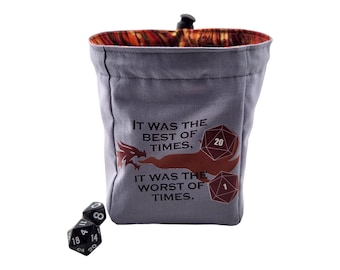 dnd Bag, Funny dice pouch, role playing game dice bag, board game accessory