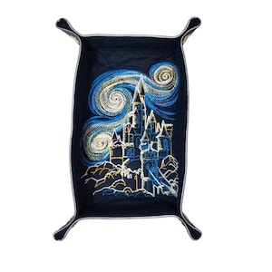 Castle in the Clouds dice tray, TTRPG, rectangle-shaped