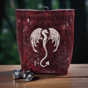 Dragon dice bag, TTRPG, dice pouch