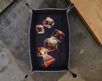 Würfelbrett mit Würfelmotiv, TTRPG, rechteckig