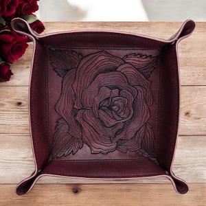 Bandeja plegable para dados, diseño de rosa dnd