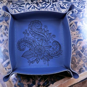 Floral and flourish dice tray, TTRPG, game accessory