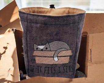 Bolsa de dados Cat in Box, TTRPG, bolsa de dados extragrande