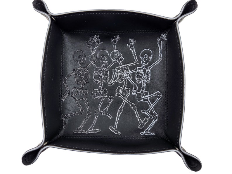 Skeleton dice tray, TTRPG, board game accessory image 1