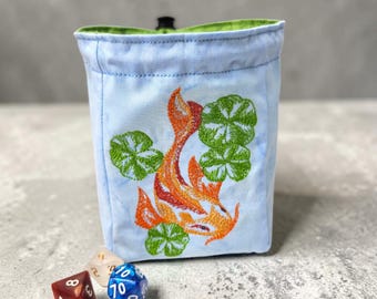 Koi Fish dice bag, gaming accessory
