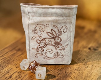 Sac lapin, sac de jeux RPG, sac de rangement, pochette polyédrique pour dés, jeux fantastiques, jeux de stratégie