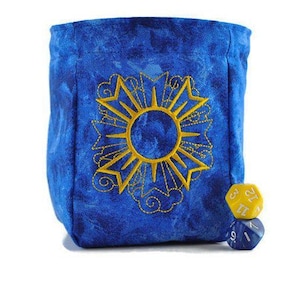 Sun dice bag, role playing game dice bag, board game accessory