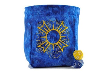 Sun dice bag, role playing game dice bag, board game accessory