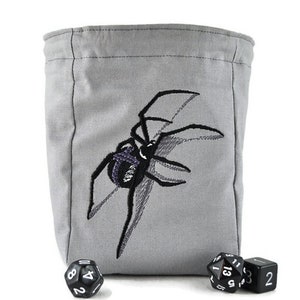 Dice Bag Poisonous Spider , extra large dice bag, dice collector, dnd dice bag, bag of holding, polyhedral dice bag, Role playing pouch