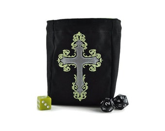 Cross dice bag, role playing, game accessory