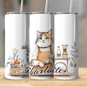 Benutzerdefinierte Katzenkaffeebecher, Cafe Katzenbecher, personalisierter Katzenbecher, einzigartiges Katzengeschenk, Kawaii Katzenbecher