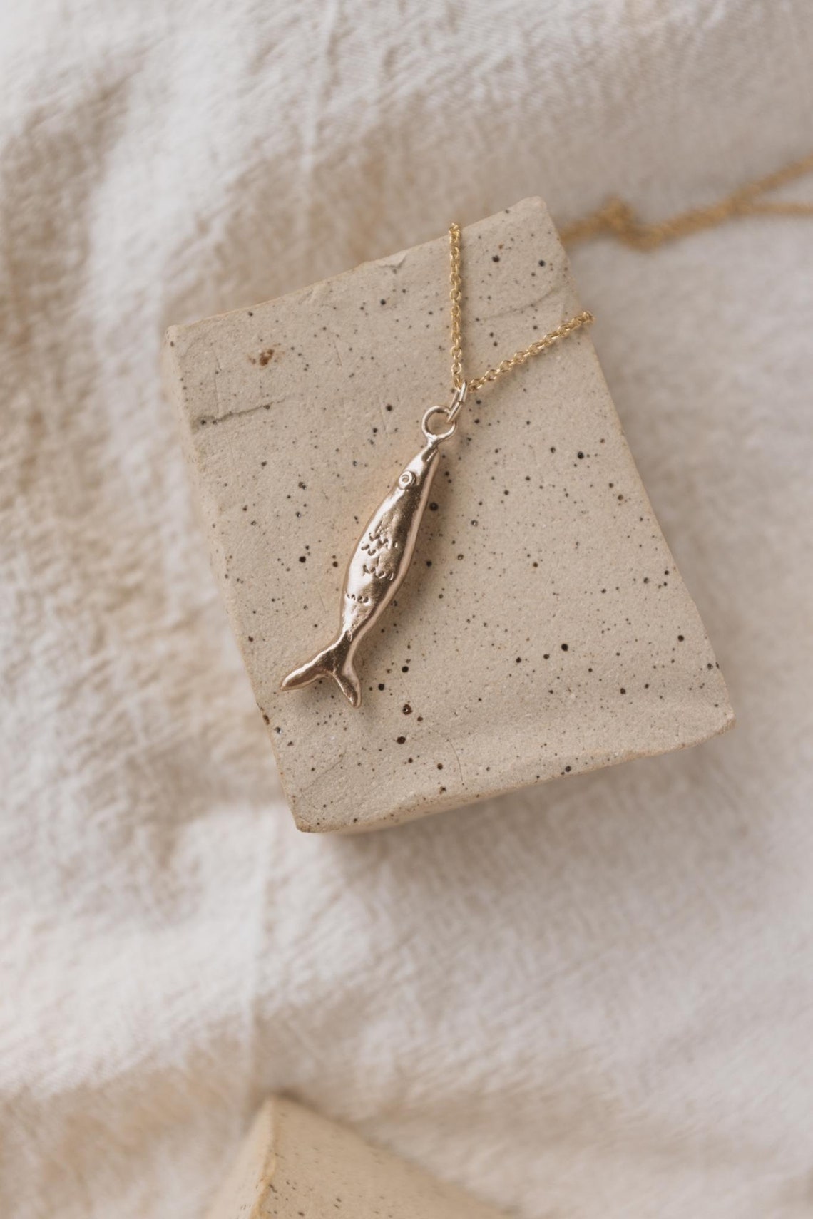 Sardine Necklace - Bronze w/Gold Fill Chain main image 1