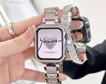 Correa de lujo para Apple Watch Series 11/10/9/8/7/6/5/4/3/SE/SE 2/SE 3/Ultra/Ultra 2/Ultra 3 para iWatch Band 38 40 41 42 44 45 46 49 mm