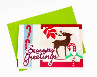 Season's Greeting Reindeer Card