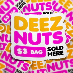 Electrician DEEZ Nutz - Funny Electrician Humor Decal | Waterproof Sparky Construction, Line man, Hard Hat, Laptop, Car Vinyl Sticker