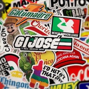 Mexican Humor Sticker Pack – 100 Vinyl MEXICAN CHINGON Hard Hat Decals, Funny Toolbox Stickers, Blue Collar Mexicano Humor Pegatinas Casco