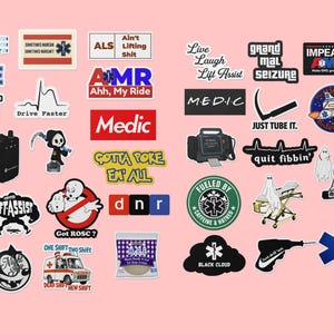 EMT Paramedic Sticker Pack | Waterproof Funny First Responder Decals | EMS Medic Gear | Sarcastic Health Care Humor Gifts | Hospital Humor image 6