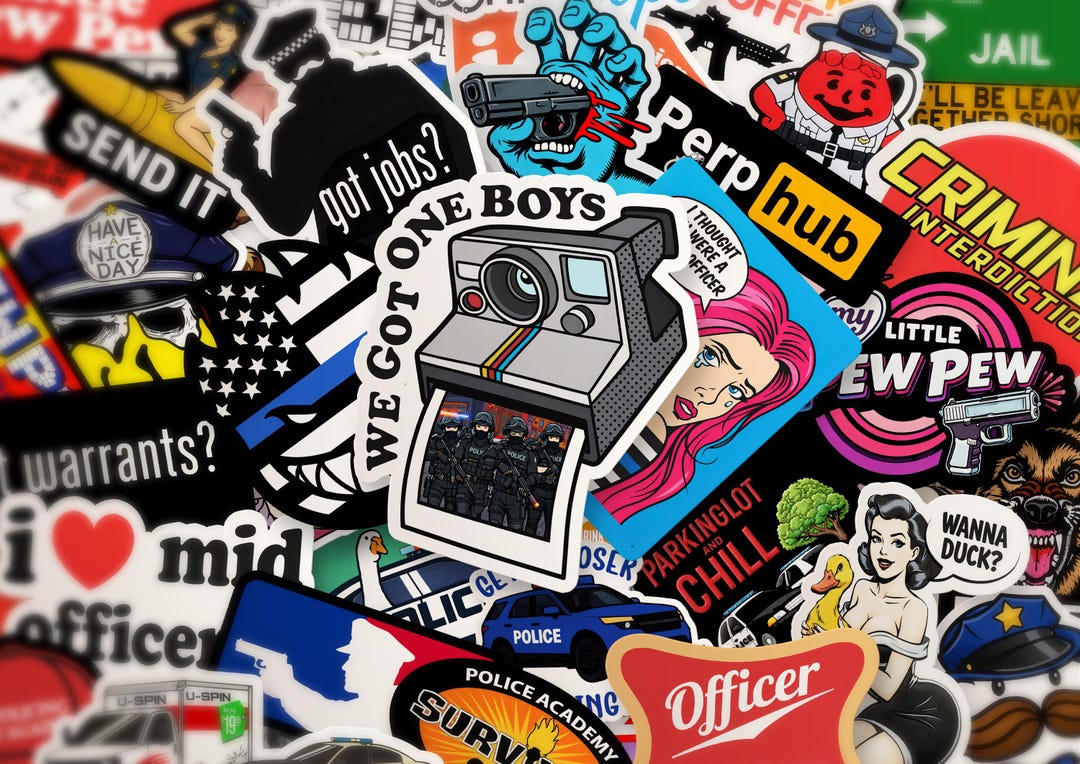 Police Sticker Pack | Waterproof Funny First Responder Decals | Cop ...