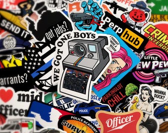Police Sticker Pack | Waterproof Funny First Responder Decals | Cop Humor | Tactical Law Enforcement Gear | Sarcastic 911 | Police Dept Gift