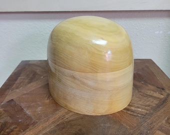 Number #51 Wooden Open Crown Hat block | Round or Long Oval | For Millinery or Cowboy Hat Making