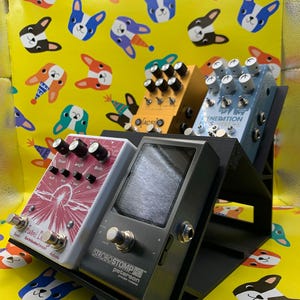 Guitar Desktop Pedal Stand Double Deck 7 inch