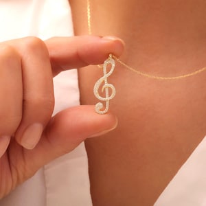 Treble Clef Necklace, Music Note Jewelry, Musician Gift For Her, Music Pendant, Musical Symbol Necklace, Gift For Music Lovers, Gift For Her