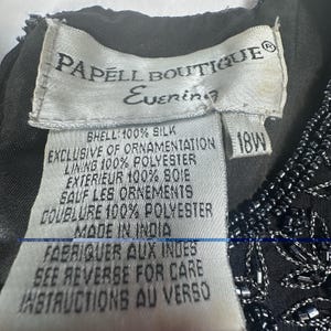 Blusa vintage de seda con cuentas para noche de Adrianna Papell 18W Boutique, estilo años 90, para mujer de negocios imagen 3