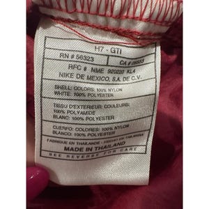 Vintage Nike Herr Nylon Windbreaker Jacka Pullover V-ringad Röd Storlek XL bild 9