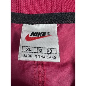 Vintage Nike Herr Nylon Windbreaker Jacka Pullover V-ringad Röd Storlek XL bild 7