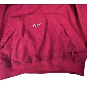 Vintage Nike Herr Nylon Windbreaker Jacka Pullover V-ringad Röd Storlek XL bild 3
