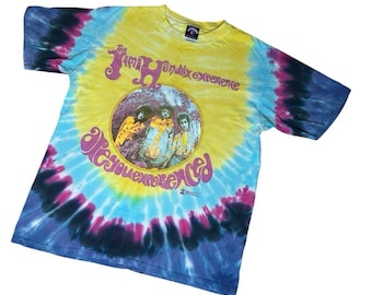 Vintage Jimi Hendrix Experience-skjorta 2000 "Är du erfaren" Tie Dye MEDIUM