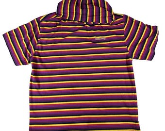 Vintage Union Bay Skater Grunge Surf Strip Hooded Shirt LARGE (passar ungefär XL)