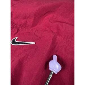 Vintage Nike Herr Nylon Windbreaker Jacka Pullover V-ringad Röd Storlek XL bild 6