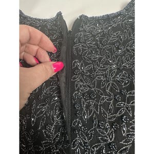 Blusa vintage de seda con cuentas para noche de Adrianna Papell 18W Boutique, estilo años 90, para mujer de negocios imagen 6